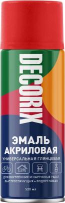 Эмаль аэрозольная универсальная Decorix 520 мл ярко-красный 0101-67 DX – фото 3