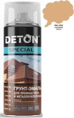 Грунт-эмаль аэрозоль 520мл металлочерепица профн. RAL1014 СЛОНОВ. КОСТЬ арт.DTN-A07296 Det – фото 2