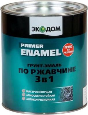 Грунт-эмаль по ржавчине 3 в 1, полуматовая, 0,9 кг, зеленый мох – фото 2