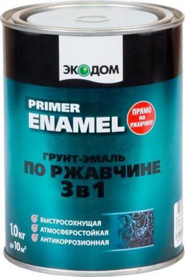 Грунт-эмаль по ржавчине 3 в 1, полуматовая, 2,2 кг, белая