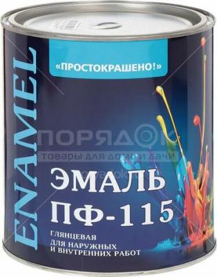 Эмаль ПФ-115 красная 2,7кг Простокрашено БАУ