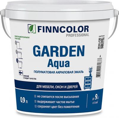 Эмаль для внутренних работ акриловая Garden Aqua основа C бесцветная полуматовая 0,9 л