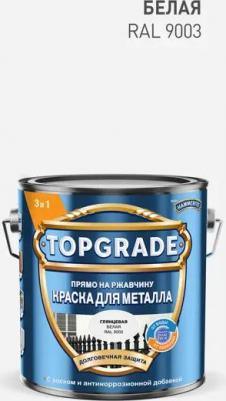 Грунт-эмаль по ржавчине 3в1 белая RAL 9003 гладкая глянцевая 2 л