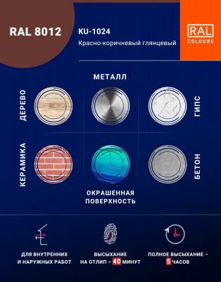 Эмаль универсальная 3P Technology глянцевая 520 мл красно-коричневая – фото 6