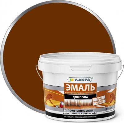 Эмаль акриловая для пола желто-коричневый 2,4 кг – фото 2