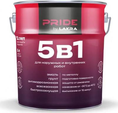 Эмаль по металлу 5 в 1 база А цвет белый 5 л – фото 2