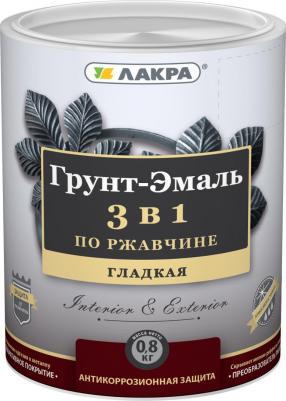 Грунт-эмаль 3 в 1 0,8 кг, серый
