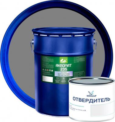 Грунт-эмаль по ржавчине Akromat 235 серая полуматовая 20 кг – фото 3