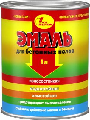 Эмаль для бетонных полов износостойкая водостойкая 1 л серая матовая – фото 2