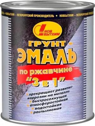 Грунт-эмаль по ржавчине 3 в 1, 20 л, черная – фото 4