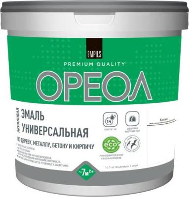 Эмаль универсальная акриловая белая матовая 1,1 кг – фото 5