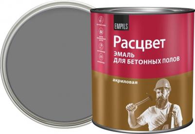 Эмаль для бетонных полов серая полуматовая 2,7 кг