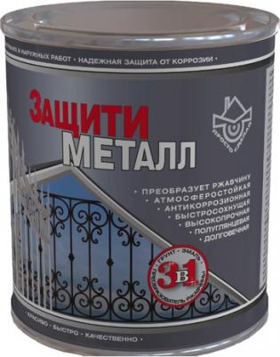 Покрытие антикоррозийное по металлу Защити Металл шоколадно-коричневый 4610009901022 – фото 1