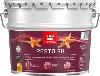 Эмаль высокоглянцевая Euro Pesto 90 (Песто 90) 9 л бесцветная (база С)
