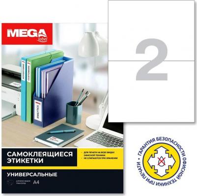 Этикетки самоклеящиеся 210х148 мм 2 штуки на листе белые полуглянец – фото 3
