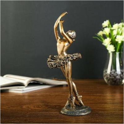 Сувенир полистоун "Балерина, руки к небу" под бронзу 24,5х8х8 см 4145590 – фото 2