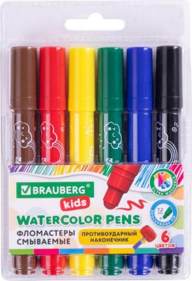 Фломастеры смываемые детские, противоударный наконечник, 6 цветов "Kids" – фото 7