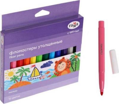 Фломастеры "Малыш", 12 цветов, утолщенные, смываемые – фото 9