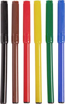 Фломастеры COLORA 6 цв. в карт.короб. с европодвесом, FP-063855 – фото 1