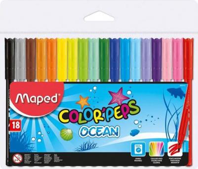 Фломастеры Color Peps ocean, суперсмываемые 18 цветов – фото 2