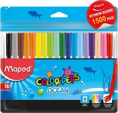 Фломастеры Color Peps ocean, суперсмываемые 18 цветов – фото 6
