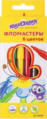 Фломастеры 6 цветов, "ЭКЗОТИКА", вентилируемый колпачок, картон, 151419 – фото 4