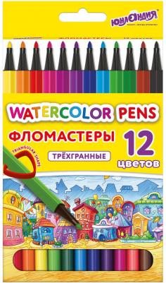 Фломастеры "Водный мир", 12 цветов, трехгранные, вентилируемый колпачок – фото 1