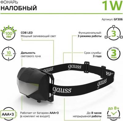 Налобный фонарь GFL306 – фото 1