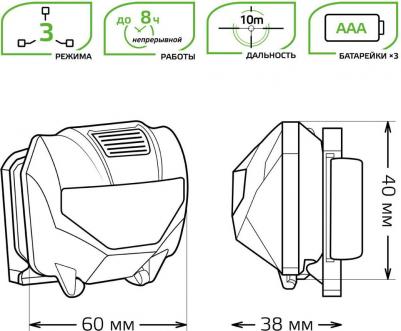 Налобный фонарь GFL306 – фото 2