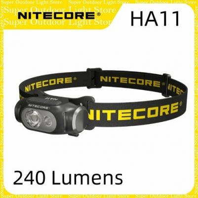 Легкий налобный фонарь HA11 240люмен поворот на 360 работает от батарейки АА – фото 1
