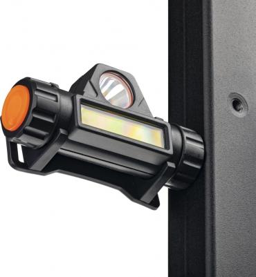 56206 5 Фонарь налобный, аккумуляторный, LED COB, регулируемый ремень, магнит, 2 режима работы, 5Вт+3Вт, 1200 мАч, 210Лм, IP44, 56206 5, цена за 1 – фото 1