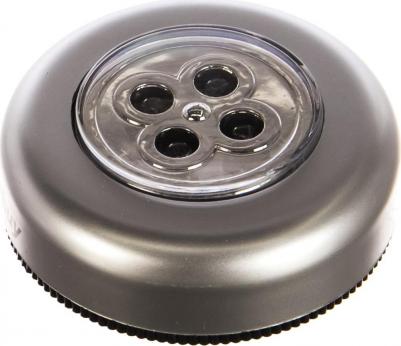 Cветодиодный фонарь SBF-831-S PUSH LIGHT 4 LED, серебро