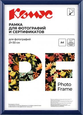 Рамка пластиковая 21x30 (A4) ПЭТ Синяя – фото 1
