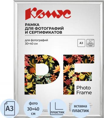 Рамка пластиковая 30х40 (А3) ПЭТ Серебро (глянец) – фото 3