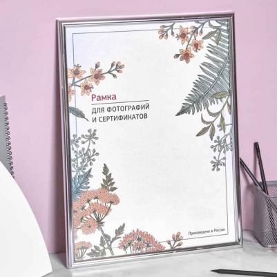 Рамка пластиковая 30х40 (А3) ПЭТ Серебро (глянец) – фото 10