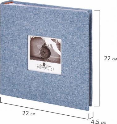 Фотоальбом "Джинс" на 200 фото 10х15 см, ткань, бумажные страницы, переплет, бокс, 391173 – фото 1