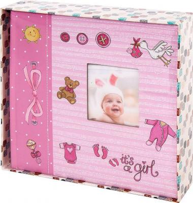 Фотоальбом "It's a girl" на 200 фото 10х15 см, твердая обложка, бумажные страницы, бокс, розовый, 39114 – фото 1