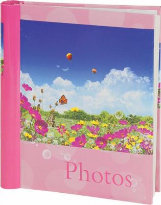 Фотоальбом на 20 магнитных листов, 23х28 см, "Дивный луг", розовый, 390686 – фото 3
