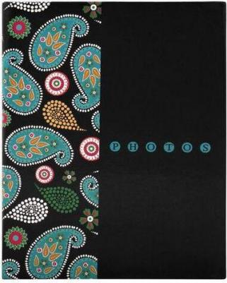 Фотоальбом на 304 фотографии 10х15 см, твердая обложка, "Пейсли", черный с бирюзовым, 390674 – фото 8