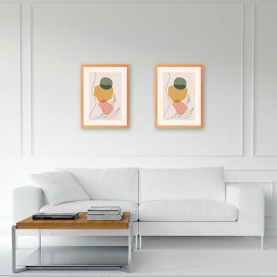 Рамка для фото 391327 на стену 30х40 см небьющаяся багет 17 мм МДФ светлая 2 шт – фото 3