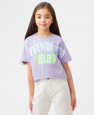 Футболка детская 123BBGJC10013100 фиолетовый, 146