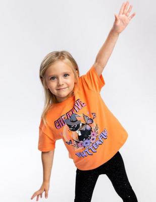 Футболка детская 223BBGF12076100, оранжевый, 122