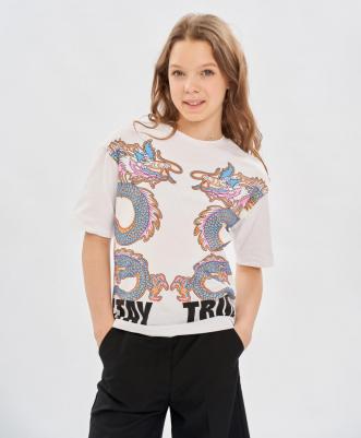 Футболка детская 223BBGP12180200, белый, 122