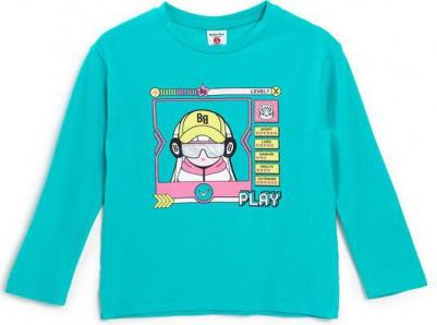 Футболка с длинным рукавом зеленая (128) – фото 1