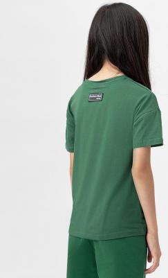 Футболка со спущенным рукавом и принтом зеленая 222BBGB12024800 р.116 – фото 1