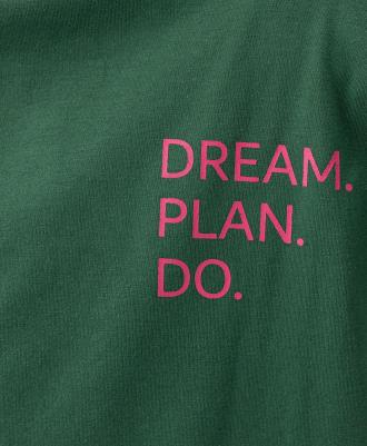 Футболка со спущенным рукавом и принтом зеленая 222BBGB12024800 р.116 – фото 3