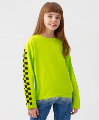 Лонгслив детский 123BBGJC12105500, цвет салатовый, размер 140
