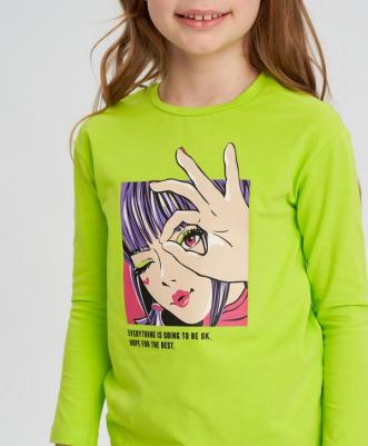 Лонгслив детский 123BBGMC12175500 салатовый, 104 – фото 2