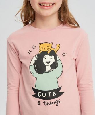 Лонгслив детский 123BBGMC12211200 розовый, 98 – фото 3