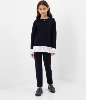 Брюки темно-синие из джерси 200GSGC5603 р.170